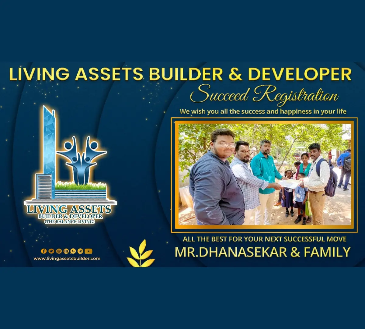 Mr.Dhanasekar & Family - Client Testimonial - Living Assets Builder Pvt Ltd