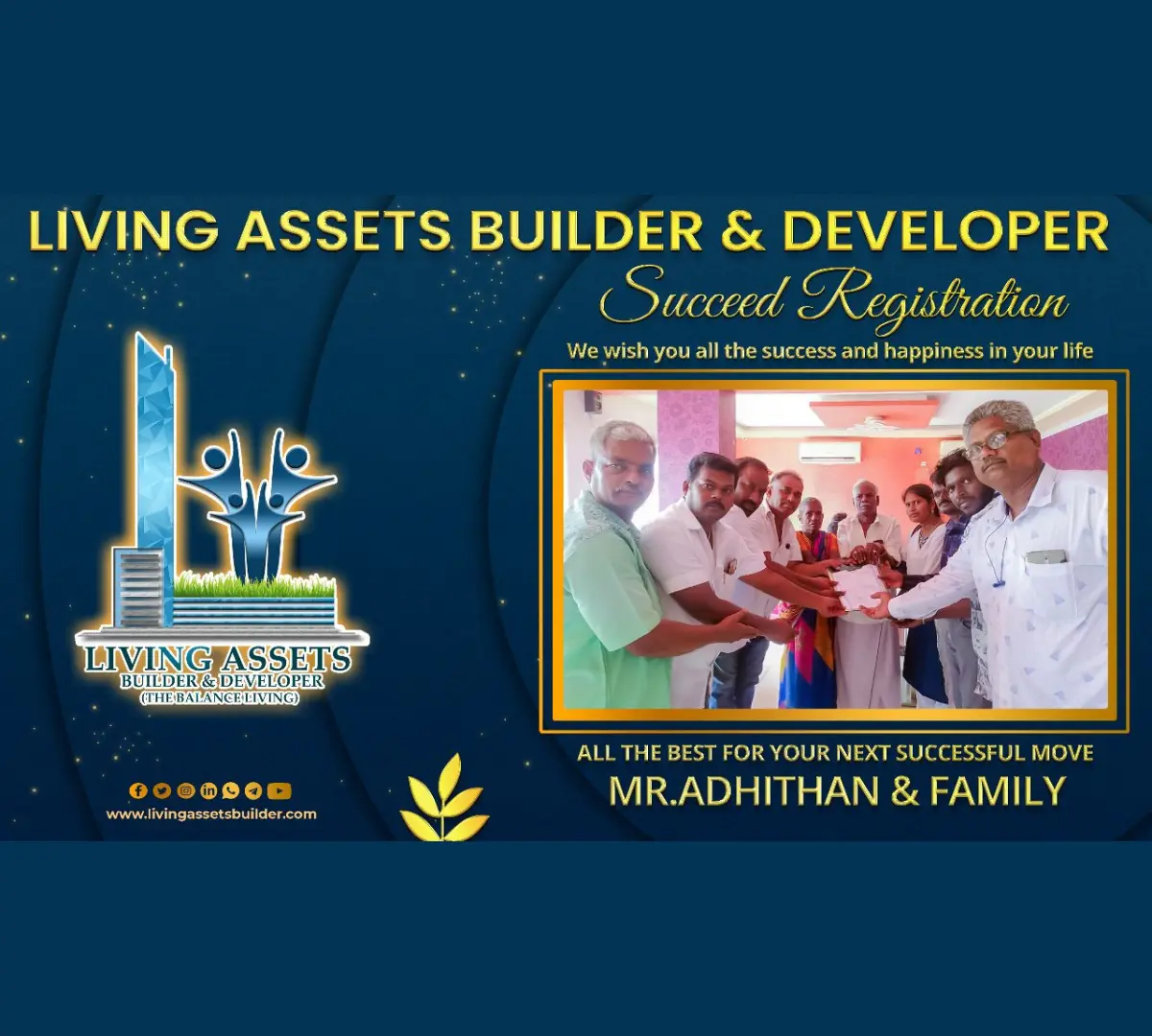 Mr.Adithan & Family - Client Testimonial - Living Assets Builder Pvt Ltd